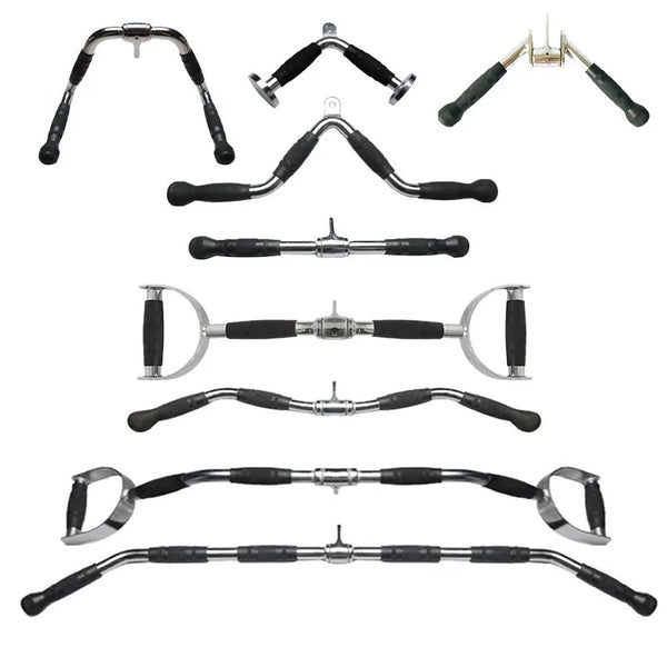 Fitness Solid T-bar, V-Bar Heavy Duty Load Bearing Lat Pull Down Bar,Fine Polishing Sitting Rowing Fitness Equipment Accessories