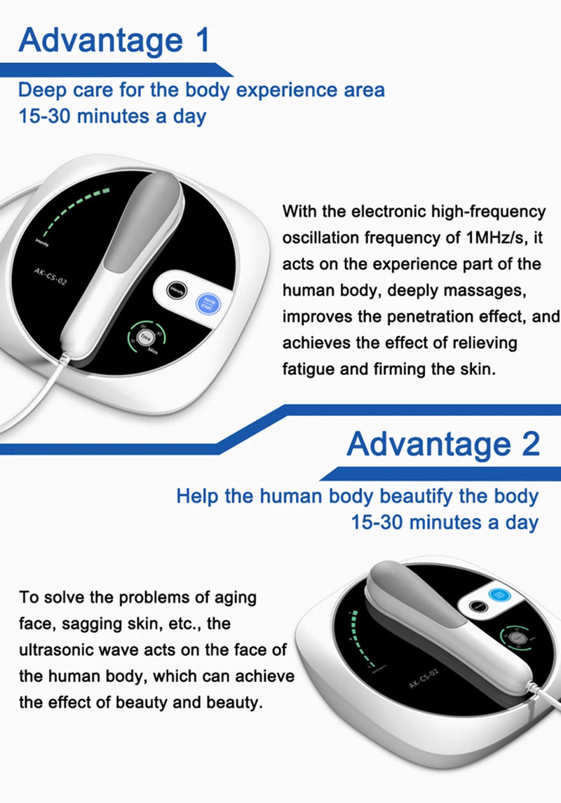 Ultrasonic Therapy Machine For Pain Relief Ultrasound Physiotherapy Massage Device 1MHz Intensity Touch Control Personal Care