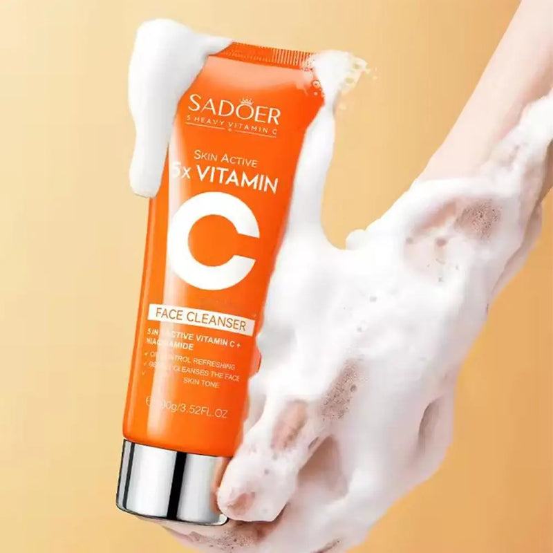 Vitamin C Skincare Set Collagen,hyaluronic Acid,glycerin 5 Fold Vitamin C Skincare Series Moisturizing Serum Face Care Set