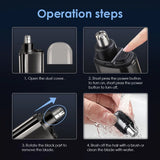 Electric Nose Hair Trimmer Clipper Rechargeable Multi-kinetic Shaving Unisex Automatic Washable Personal Care Appliances