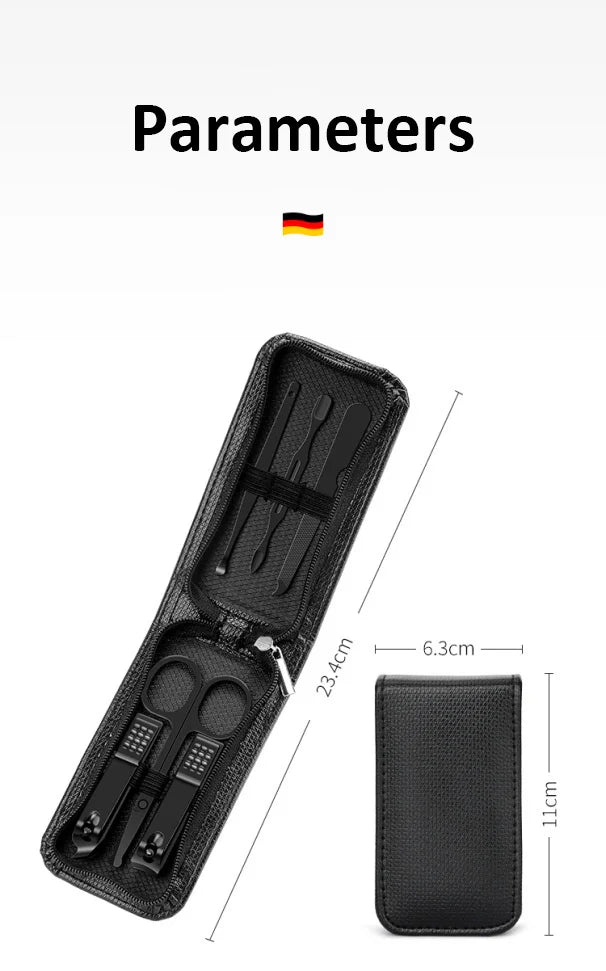 6 Pcs Portable Luxury Manicure Sets Pedicure Kits Nail Clipper Set Personal Care Tools
