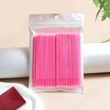 Disposable Miniature Mascara Brush for Makeup, Cleaning and Compatible Personal Care Pink