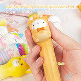 10PC Cartoon Stress Relief Pen Pinch Fun Student Prize High Beauty Black Neutral Pen Creative Soft Stress Relief Pen