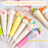10PC Cartoon Stress Relief Pen Pinch Fun Student Prize High Beauty Black Neutral Pen Creative Soft Stress Relief Pen
