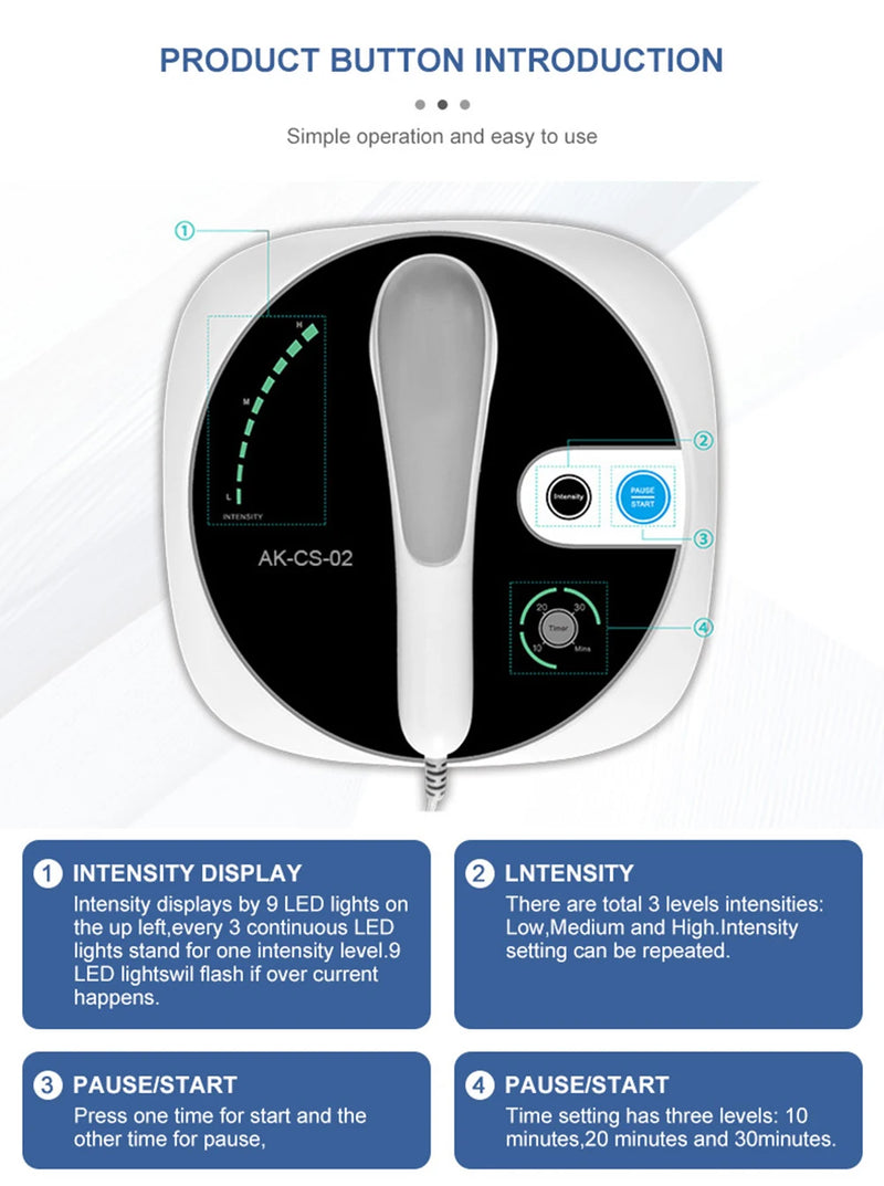 Ultrasonic Therapy Machine For Pain Relief Ultrasound Physiotherapy Massage Device 1MHz Intensity Touch Control Personal Care
