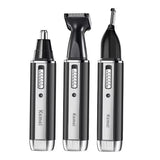 KM-6631 3-in-1 Professional Rechargeable Nose & Ear Hair Trimmer Personal Care Tools for Men