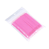 Disposable Miniature Mascara Brush for Makeup, Cleaning and Compatible Personal Care Pink