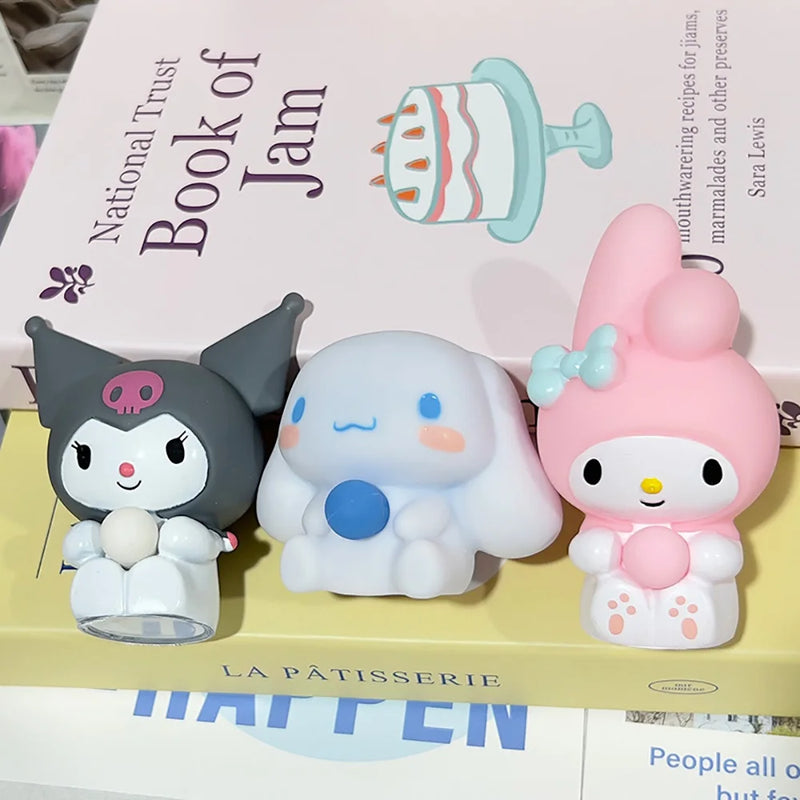 Sanrio Kawaii Cinnamoroll Kuromi Stress Relief Squishy Bubble Anime Stress Relief Dolls Children's Hand Pinch Toys Healing Gifts