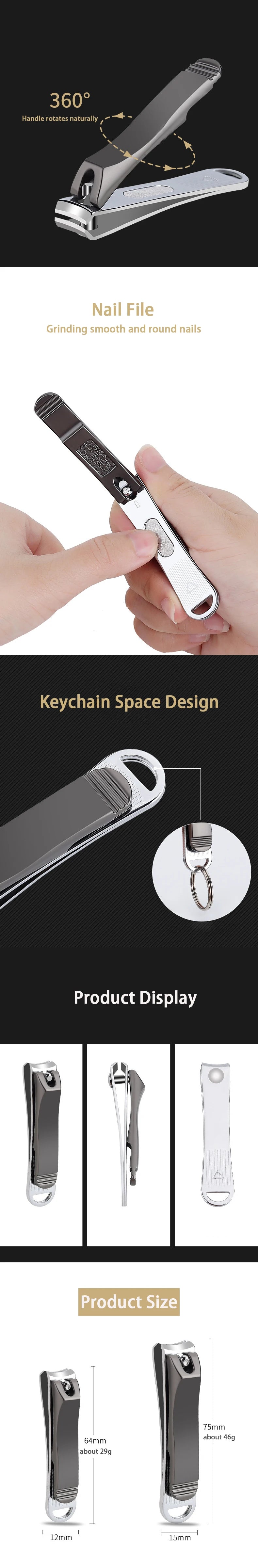 Stainless Steel Manicure Tools Professional Nail Clippers Personal Care Manicure Nail File Portable Nail Clippers