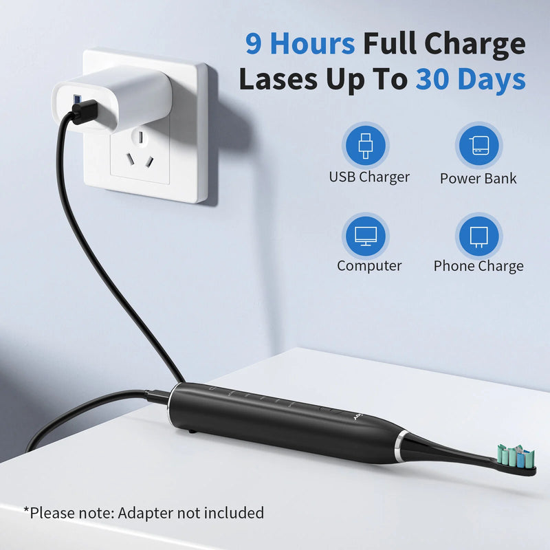 SEJOY Sonic Electric Toothbrush Oral Cleaning Personal Care Appliances IPX7 5 Modes Smart Rechargeable Automatic Toothbrush
